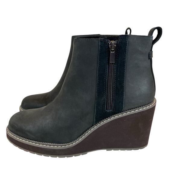 Toms Wedge Ravens Boot Women's Size 8 Black - Picture 1 of 7